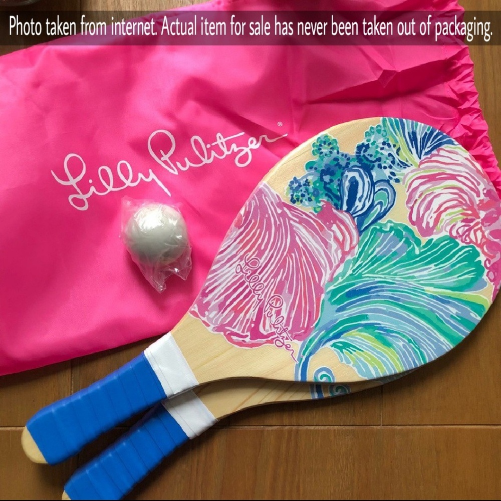 *SOLD* NWT Lilly Pulitzer Beach Paddle Ball Set